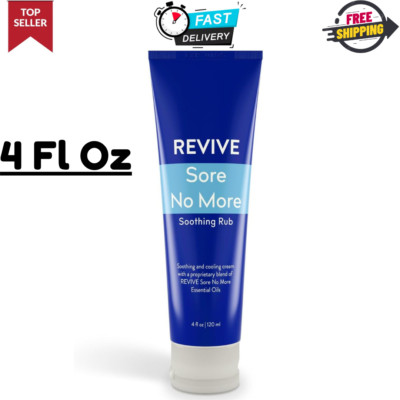Sore No More Soothing Rub by Revive Essential Oils 4 oz Cream with Essential Oil