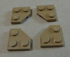 LEGO 26601 Wedge Plate 2x2 Cut Corner Sand Yellow x4 Bricks & Pieces & Parts**