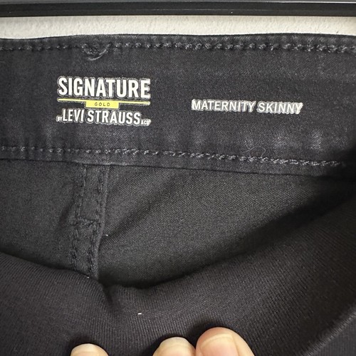 Neu mit Etikett Signature by Levi Strauss goldfarbene Damen-Umstandsjeans Babybauch Skinny Größe XS - Bild 6 von 11