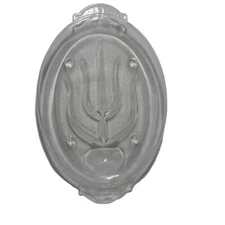 GLASBAKE #380 9x13 Clear Glass Serving Tray Meat Platter Vintage Kitchen Retro