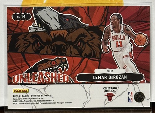 DeMar DeRozan 2023-24 Donruss Unleashed Insert #14 Chicago Bulls - Picture 2 of 2