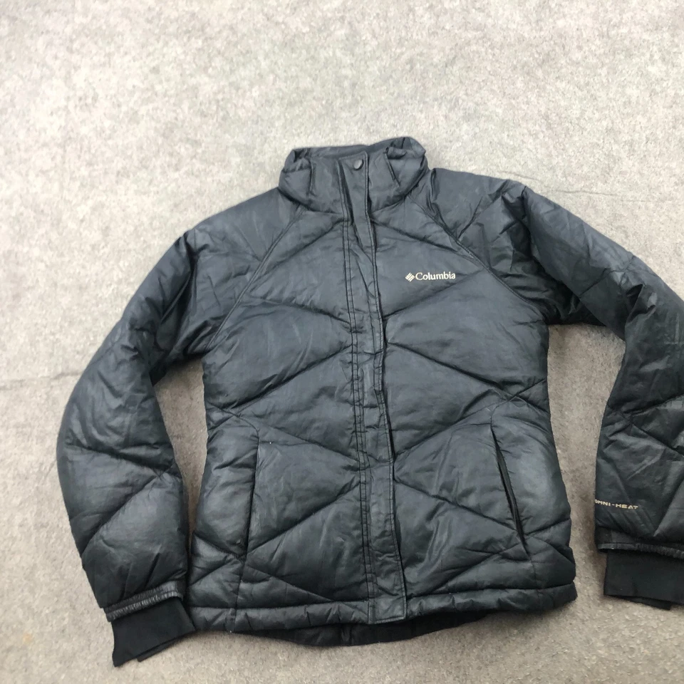 Columbia Jacket Girls 10-12 Black Omni Heat Puffer Down Snowboard Ski Coat* - Image 3 of 4