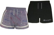 New Champion Girls' 2 Pack Active Stretch Comfort Shorts Size 14/16 Purple Black