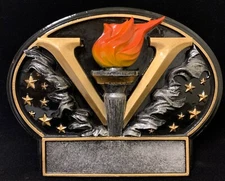 Victory Torch 7 1/4" Burst Thru Resin Trophy