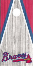 Cornhole Board Wraps Decals Vinyl Stickers Set of 2 - Atlanta Braves
