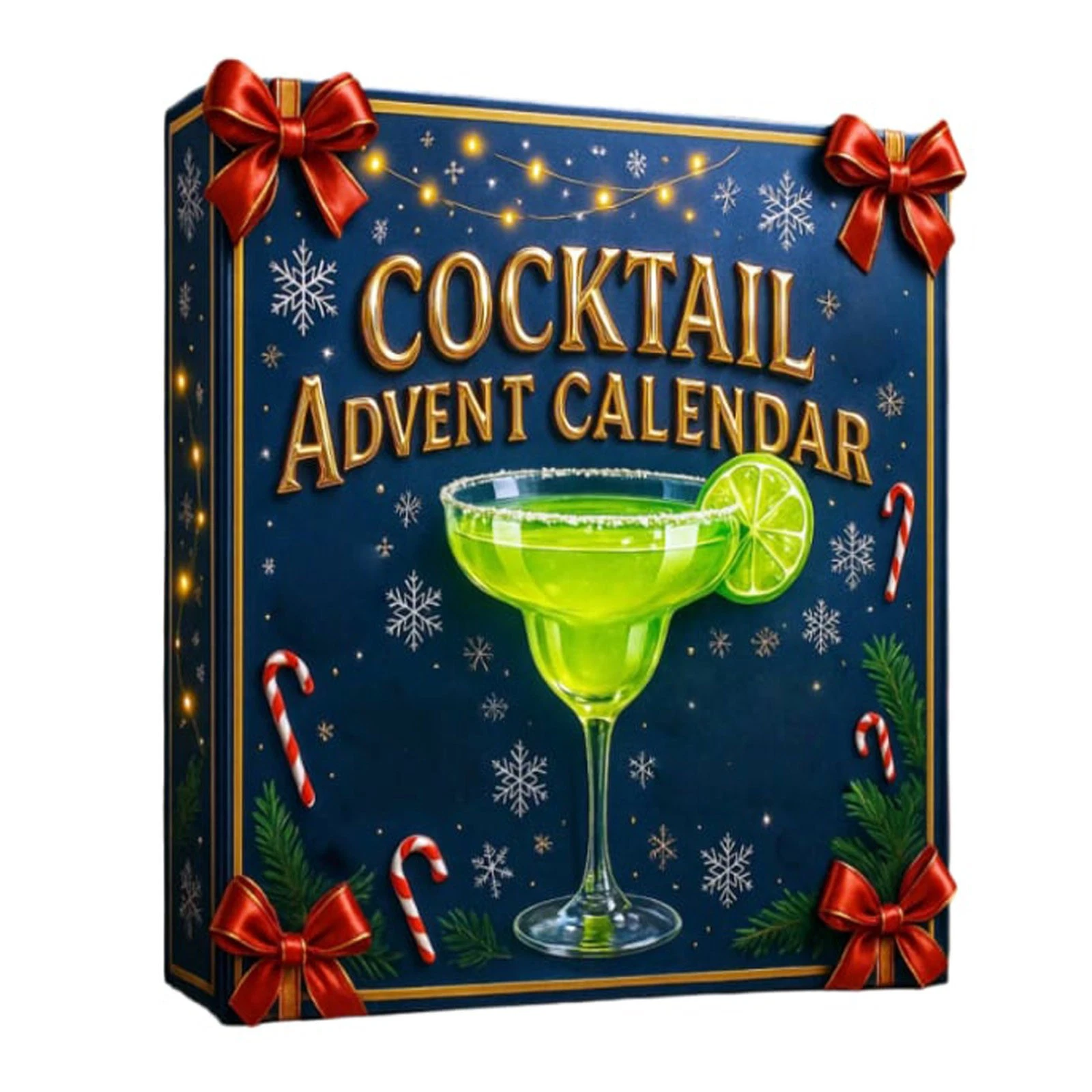 2025 Cocktail Acrylic Advent Calendar with 24 Mini Items for Christmas Countdown