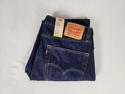 Levi's 512 Slim Fit Zip Fly Tapered Leg Denim Jeans 36X30 Men's Dark Blue