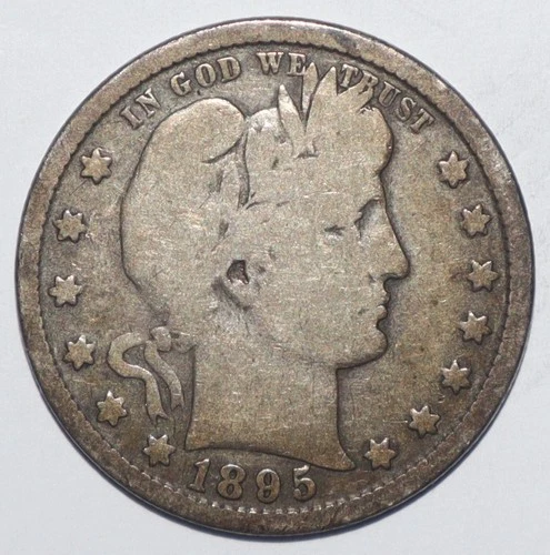 1895 Barber Quarter VERY GOOD (I191)