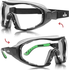 NoCry Anti Fog Safety Goggles for Men with Premium One Size, Black 