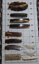 Vtg Lot Of Hair Clips/Barrettes, Assorted Size  Style. Faux Tortoise, MoP, Etc.