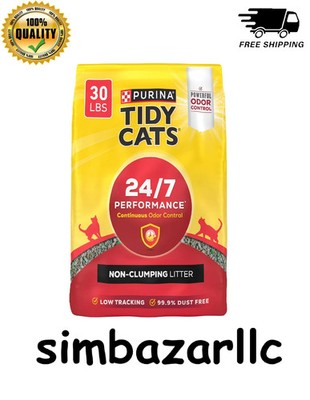 Purina Tidy Cats 24/7 Performance Non-Clumping Litter, Odor Control, 30 lb