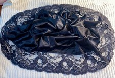 VTG Vassarette Nylon Half Slip Black Size 2XL Wide Lace Trim 28  Silky PRISTINE