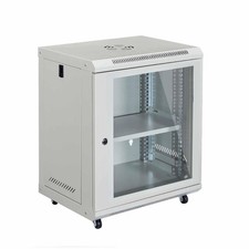12U Wall-Mount  Rolling Network Cabinet for 19" Rack Equipment   Locking Tem...