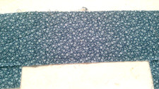 Fabric Timeless Blue Flowers on Darker Blue Navy 5" x 17" 1.25