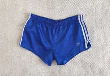 70s 80s ADIDAS Shorts Running Gym Nylon Retro Soccer Unisex Tennis Vintage M