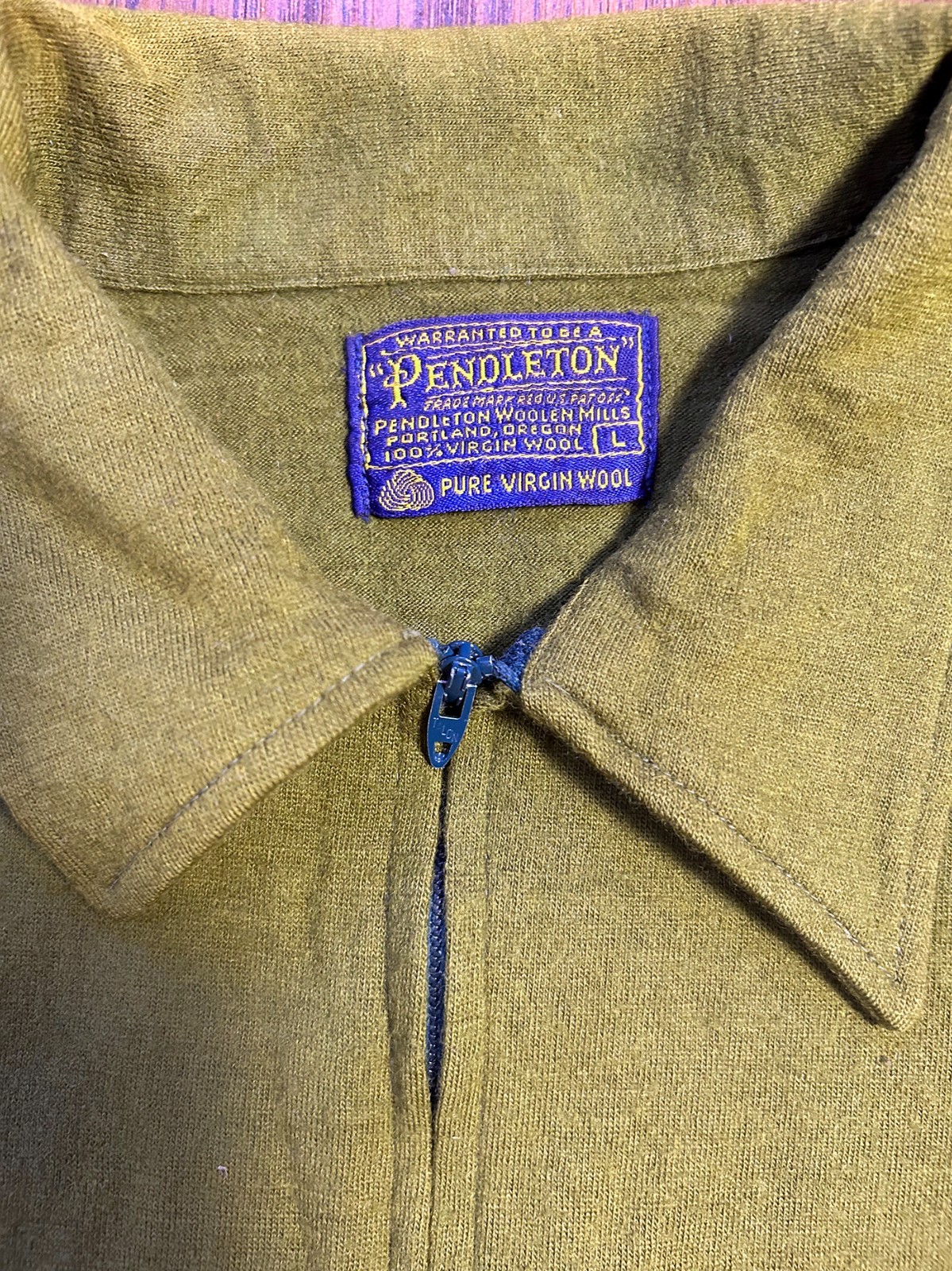 Vintage Pendleton Spin-Knit Wool Pullover Half Zi… - image 3