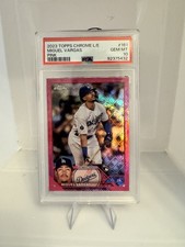 2023 Topps Chrome Logofractor Pink Refractor 68/199 Miguel Vargas #161 PSA 10 RC