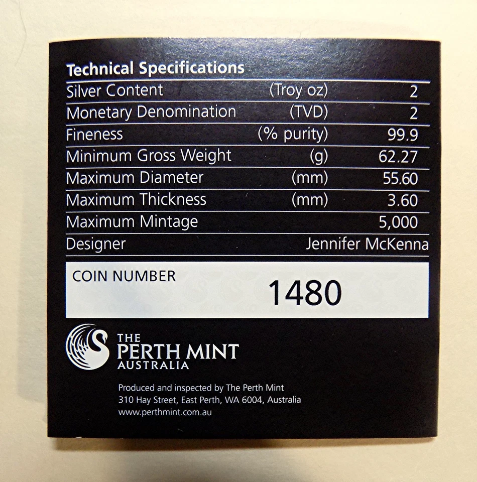 2016 2 oz Silver Proof CoinStar Trek USS Enterrise NCC-1701 Crew Box & COA #1480 - Image 2 of 4