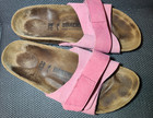 Women's 7 Mens 5 BIRKENSTOCK  Oita Modern Suede Fuchsia Tulip Pink Sandals W7 M5 — photo 3