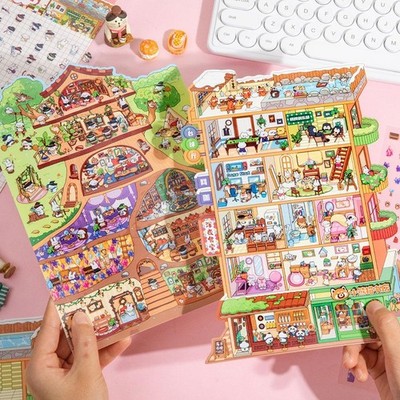 Fun World Stereoscopic Miniature PET Large Scenography Stickers GX