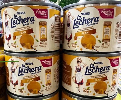La Lechera Flan De Leche 4 Pack -155 gr Can | Delicious Nestlé Milk Flan Rep Dom