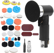 48 Pezzi Lucidatrice per Auto, Levigatrice Pneumatica Mini Palmare per Lavori Di