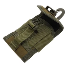 Tactical Phone Pouch Belt Case Nylon Bag Army Green for Outdoor Use