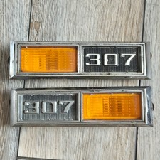 Vintage Oem 307 Chevrolet Chevy Fender Marker Light Emblem Assembly Left Right