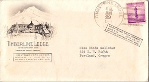1941 Timberline Lodge Dispatch Oswego - Portland Oregon in Pony Express Mail Bag