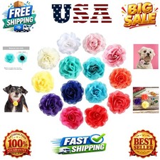 14 Pcs Dog Flowers Collar Accessory for Puppy Grooming