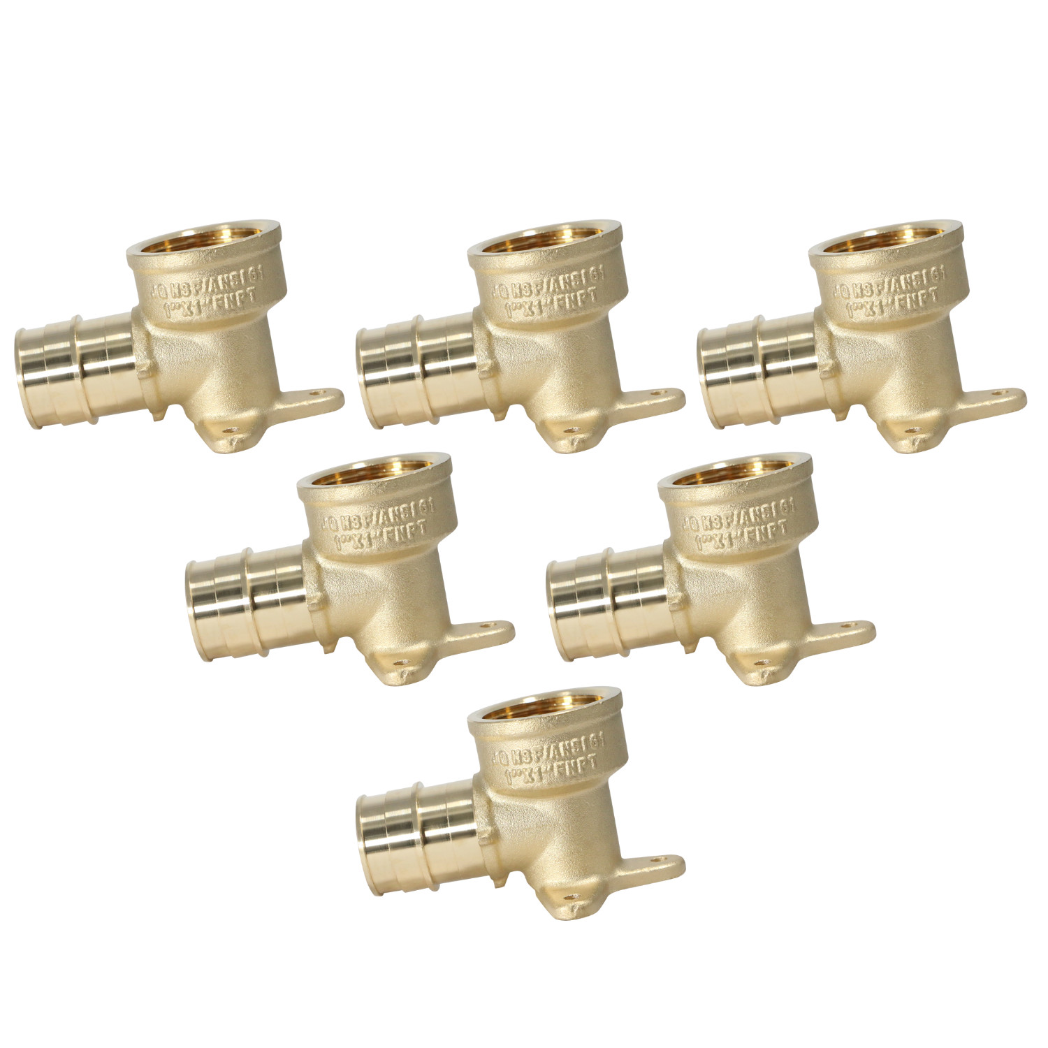 5 Pack XFITTING 1" Pex A x 1" Female NPT Drop Ear Elbow, F1960 Expansion