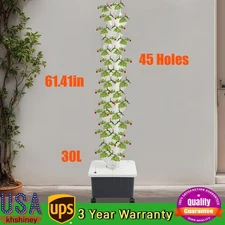 Vertical 45-Pots Hydroponics Tower Set Hydroponic Growing System Home Gardening