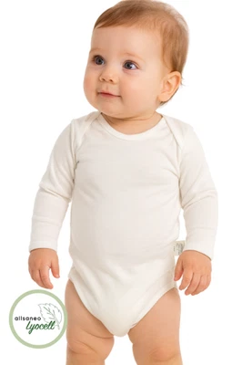 ALLSANA allsaneo Lyocell Baby-Body langarm aus 100% Lyocell für sensible Haut