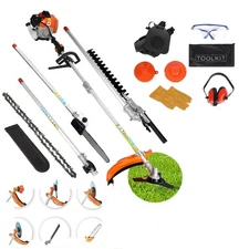 52cc Gas-Powered Trimmer, 6-in-1 Garden Tool: Weed Eater, Hedge Trimmer, Edger