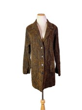 Cut Loose Size L Brocade Button-Front Coat Br...