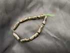 Picasso Grey Green Tube Beads, Czech Glass, 12mm, 9 Count, 4” Strand — photo 3