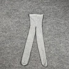 H M Girls Size 6X/7 Gray Cotton Blend Footed Tights Stockings