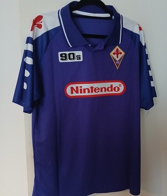 Schönes 90er Florentina Nintendo Batistuta Fußballtrikot - Medium 