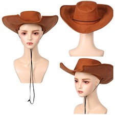 Game FF XVI Tifa Lockhart Western Cowboy Brown Hat Cosplay Accessories Props Cap