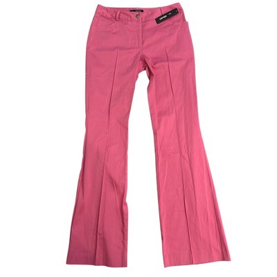 Luxe Eleven Bubblegum Pink Creased Chic Flare Leg Trousers P-97 Size 2 USA NWT
