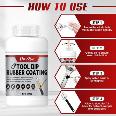 10.5Oz Tool Dip Rubber Coating Handle Wear-Resistant Non-Slip Easily Peelable