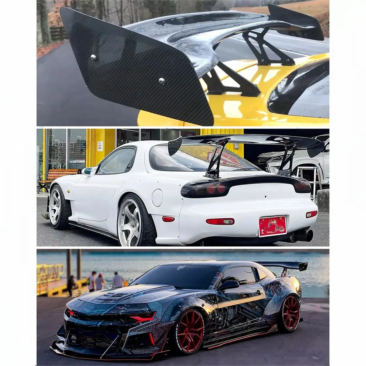 For Acura NSX Coupe Rear Trunk Spoiler Lip Wing Matte Black Upper