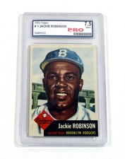1953 Topps Baseball Jackie Robinson #1 Brooklyn Dodgers PRO 7.5