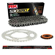 Kit catena Kawasaki GPX 750 R (ZX750F) RK KRO SILENT aperta con rivetto ZJ