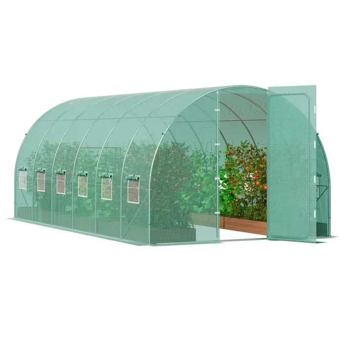 Serre tunnel 6x3x2,25 m VEVOR en acier galvanisé pour culture