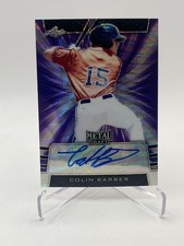 2019 LEAF METAL DRAFT COLIN BARBER RC AUTO PURPLE WAVE #D 9/15 SP ASTROS