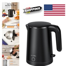 1 Liter Electric Kettle Polished Stainless Steel Cordless Design for Easy Use
