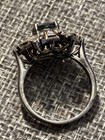 london blue topaz ring 925 silver White Sapphire Accents Size 7.5 — photo 3