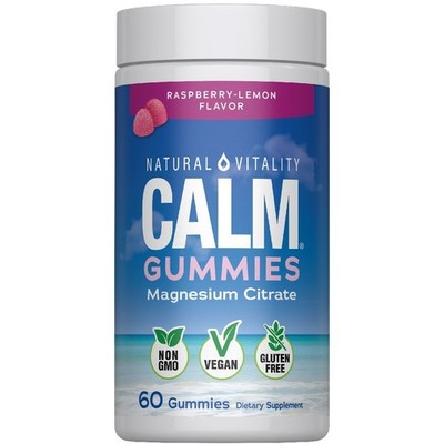 Magnesium Citrate Gummies Raspberry Lemon Flavor Dietary Supplement Relaxation