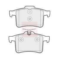 Apec BremsbeläGe Hinterachse FüR Jaguar XF I X250 2008-2015 (R90)